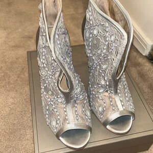 BCBG Smoke Grey Beaded Heel